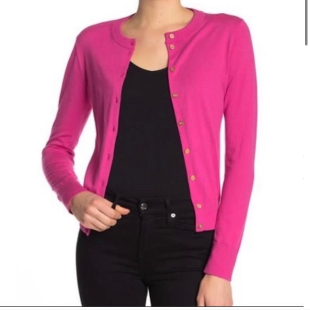 J.Crew Hot Pink Claire Cardigan